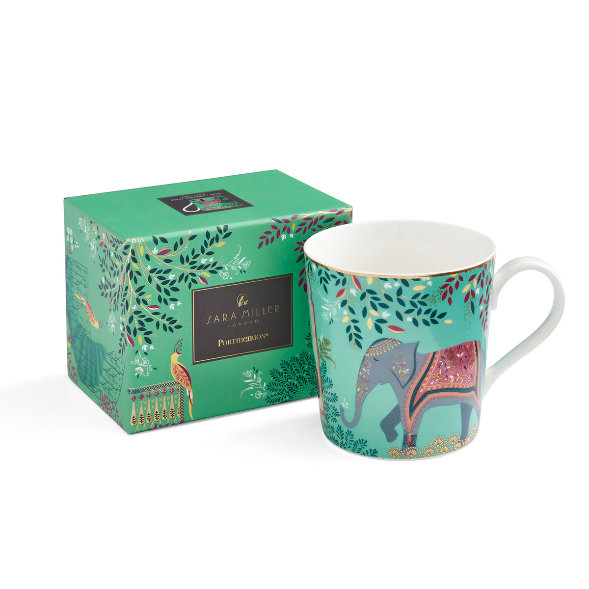 Sara Miller India Elephant's Oasis Mug image number null